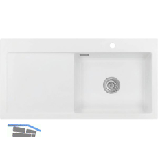 SYSTEMCERAM Einbausp�le Mera 100 SL, 1000 x 510 mm TT. links, Polar