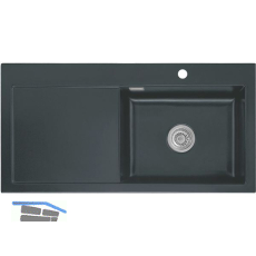 SYSTEMCERAM Einbausp�le Mera 100 SL, 1000 x 510 mm TT. links, Schiefer