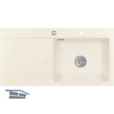 SYSTEMCERAM Einbausp�le Mera 100 SL, 1000 x 510 mm TT. links, Jasmin Exzenter