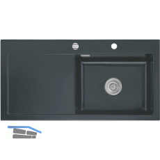 SYSTEMCERAM Einbausp�le Mera 100 SL, 1000 x 510 mm TT. links, Schiefer Exzenter