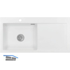 SYSTEMCERAM Einbausp�le Mera 100 SL, 1000 x 510 mm TT. rechts, Polar