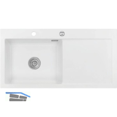 SYSTEMCERAM Einbausp�le Mera 100 SL, 1000 x 510 mm TT. rechts, Polar Exzenter