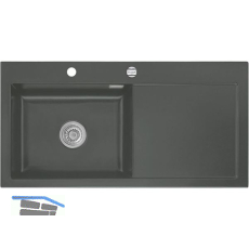 SYSTEMCERAM Einbausp�le Mera 100 SL, 1000 x 510 mm TT. rechts, Lava Exzenter