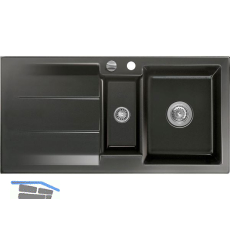 SYSTEMCERAM Einbausp�le Genea 100, 1000 x 510 mm �1,5% rev., Nero