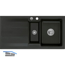 SYSTEMCERAM Einbausp�le Genea 100, 1000 x 510 mm �1,5% rev., Nigra