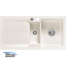 SYSTEMCERAM Einbausp�le Genea 100, 1000 x 510 mm �1,5% rev., Magnolie Excenter