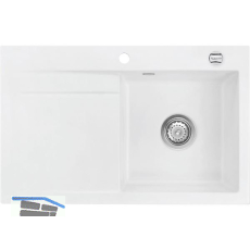 SYSTEMCERAM Einbausp�le Stema 80, 800 x 510 mm �1,5% Tropfteil links, Polar