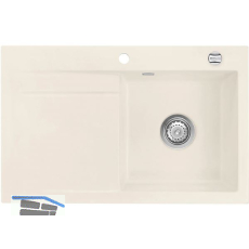 SYSTEMCERAM Einbausp�le Stema 80 Excenter 800 x 510 mm Tropfteil links, Jasmin