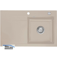 SYSTEMCERAM Einbausp�le Stema 80 Excenter 800 x 510 mm Tropfteil links, Fango