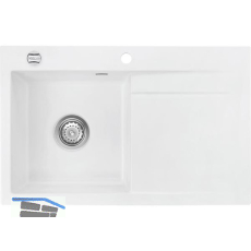 SYSTEMCERAM Einbausp�le Stema 80, 800 x 510 mm �1,5% Tropfteil rechts, Polar