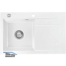 SYSTEMCERAM Einbausp�le Stema 80 Excenter 800 x 510 mm Tropfteil rechts Gr�nland