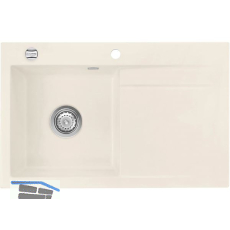 SYSTEMCERAM Einbausp�le Stema 80 Excenter 800 x 510 mm Tropfteil rechts, Jasmin