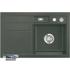 SYSTEMCERAM Einbausp�le Bela 78 Excenter, 780 x 510 mm Tropfteil links, Lava