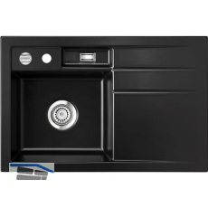SYSTEMCERAM Einbausp�le Bela 78, 780 x 510 mm �1,5% Tropfteil rechts, Nero