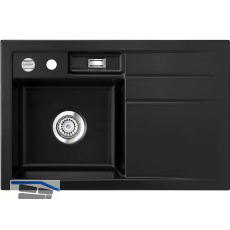 SYSTEMCERAM Einbausp�le Bela 78, 780 x 510 mm �1,5% Tropfteil rechts, Nigra