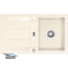 SYSTEMCERAM Einbausp�le Genea 87, 870 x 510 mm �1,5% reversibel, Magnolie