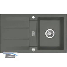 SYSTEMCERAM Einbausp�le Genea 87, 870 x 510 mm �1,5% reversibel, Lava