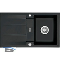 SYSTEMCERAM Einbausp�le Genea 87 Excenter, 870 x 510 mm reversibel, Nigra