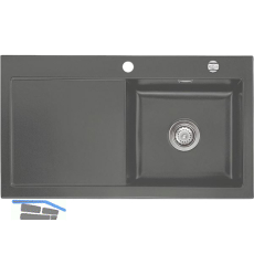 SYSTEMCERAM Einbausp�le Mera 90, 900 x 510 mm Tt. links, Lava