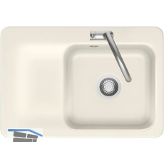 SYSTEMCERAM Einbausp�le Juna 75, 750 x 510 mm Tt. links, Magnolie