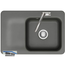 SYSTEMCERAM Einbausp�le Juna 75, 750 x 510 mm Tt. links, Lava