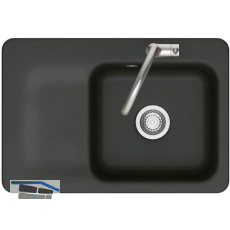 SYSTEMCERAM Einbausp�le Juna 75, 750 x 510 mm Tt. links, Nigra