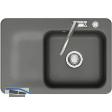 SYSTEMCERAM Einbausp�le Juna 75 Excenter, 750 x 510 mm Tt. links, Lava