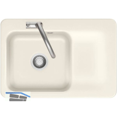 SYSTEMCERAM Einbausp�le Juna 75, 750 x 510 mm Tt. rechts, Magnolie