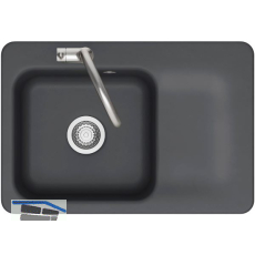 SYSTEMCERAM Einbausp�le Juna 75, 750 x 510 mm Tt. rechts, Schiefer