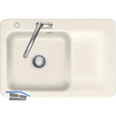 SYSTEMCERAM Einbausp�le Juna 75 Excenter, 750 x 510 mm Tt. rechts, Magnolie