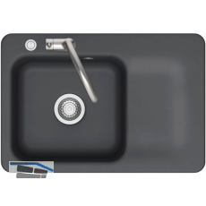 SYSTEMCERAM Einbausp�le Juna 75 Excenter, 750 x 510 mm Tt. rechts, Schiefer