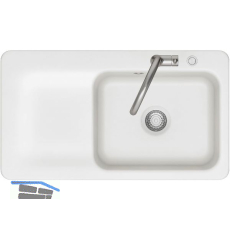 SYSTEMCERAM Einbausp�le Juna 90 Excenter, 900 x 510 mm Tt. links, Polar