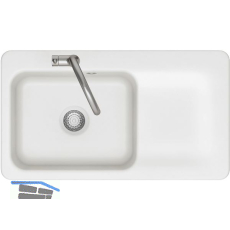 SYSTEMCERAM Einbausp�le Juna 90, 900 x 510 mm Tt. rechts, Polar