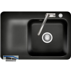 SYSTEMCERAM fl�chenb�ndige Sp�le Juna 75 F Excenter Tt. links, Nero