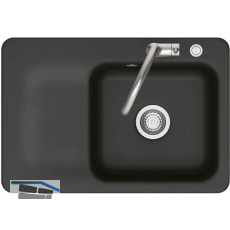 SYSTEMCERAM fl�chenb�ndige Sp�le Juna 75 F Excenter Tt. links, Nigra