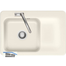 SYSTEMCERAM fl�chenb�ndige Sp�le Juna 75 F, 726 x 486 mm Tt. rechts, Magnolie