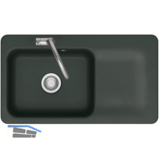 SYSTEMCERAM fl�chenb�ndige Sp�le Juna 90 F, 876 x 486 mm Tt. rechts, Eibe