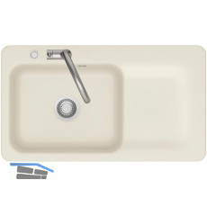 SYSTEMCERAM fl�chenb�ndige Sp�le Juna 90 F Excenter Tt. rechts, Jasmin