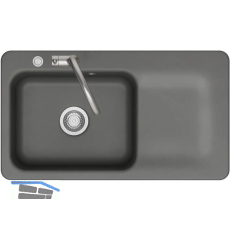 SYSTEMCERAM fl�chenb�ndige Sp�le Juna 90 F Excenter Tt. rechts, Lava