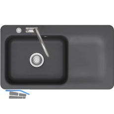 SYSTEMCERAM fl�chenb�ndige Sp�le Juna 90 F Excenter Tt. rechts, Schiefer