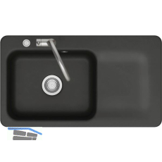 SYSTEMCERAM fl�chenb�ndige Sp�le Juna 90 F Excenter Tt. rechts, Nigra