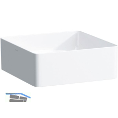 LAUFEN Aufsatzwaschtisch Living quadratisch, Wei�