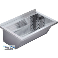 KWC Wand-Ausgussbecken CA210/2N Ablauf rechts, Edelstahl