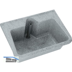 KWC Wand-Ausgussbecken MB7054 Ablauf mittig, Polyester Grau-wei� marmoriert