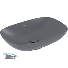 VILLEROY & BOCH Aufsatzwaschtisch L&F 4A4900I4 560 mm, Graphit