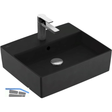 VILLEROY & BOCH Aufsatzwaschtisch Memento 2.0 4A0750R7 500 mm, Pure Black