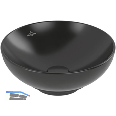 VILLEROY & BOCH Aufsatzwaschtisch 4A4500R7 � 380 mm, Pure Black