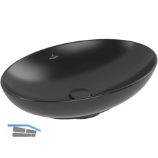 VILLEROY & BOCH Aufsatzwaschtisch 4A4700R7 560 mm, Pure Black