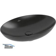 VILLEROY & BOCH Aufsatzwaschtisch 4A4800R7 620 mm, Pure Black