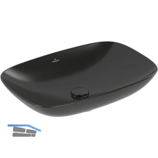 VILLEROY & BOCH Aufsatzwaschtisch L&F 4A5000R7 620 mm, Pure Black
